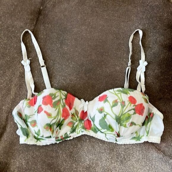 Mimi Holliday Floral Silk Demi Bra Underwire - Picture 1 of 7
